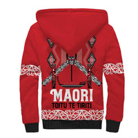 Toitu Te Tiriti Waitangi Sherpa Hoodie Red Wharenui House LT9 - Polynesian Pride