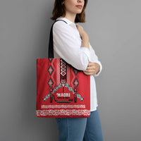 Toitu Te Tiriti Waitangi Tote Bag Red Wharenui House LT9 - Polynesian Pride