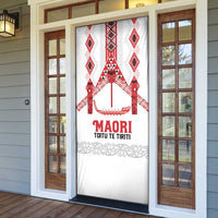 Toitu Te Tiriti Waitangi Door Cover White Wharenui House - Polynesian Pride