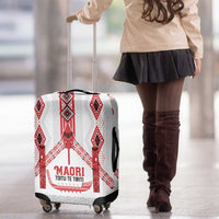 Toitu Te Tiriti Waitangi Luggage Cover White Wharenui House LT9 - Polynesian Pride
