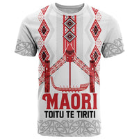Toitu Te Tiriti Waitangi T Shirt White Wharenui House - Polynesian Pride