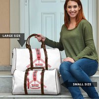 Toitu Te Tiriti Waitangi Travel Bag White Wharenui House LT9 - Polynesian Pride