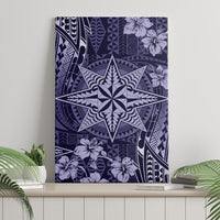 Vintage Tonga Tribal Ngatu Pattern Canvas Wall Art With Pacific Floral Pink Art