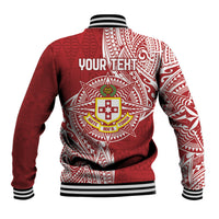 Personalised Kolisi Tonga Atele 145th Anniversary Baseball Jacket Special Kupesi Pattern LT9 - Polynesian Pride