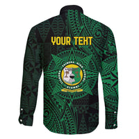 Personalised Tonga Liahona High School 76th Anniversary Family Matching Tank Maxi Dress and Hawaiian Shirt Special Kupesi Pattern