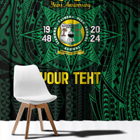 Personalised Tonga Liahona High School 76th Anniversary Window Curtain Special Kupesi Pattern