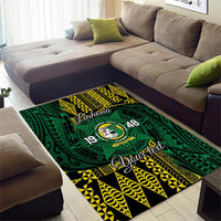 Personalised Tonga Liahona High School Area Rug Since 1948 Special Kupesi Pattern