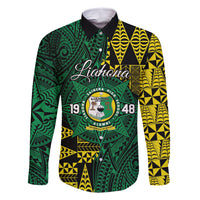 Personalised Tonga Liahona High School Family Matching Summer Maxi Dress and Hawaiian Shirt Since 1948 Special Kupesi Pattern