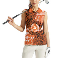 Personalised Tonga Tailulu College Women Sleeveless Polo Shirt Since 1967 Special Kupesi Pattern Version 2