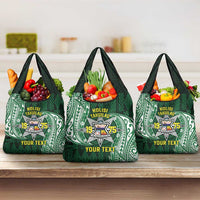 Personalised Tonga Takuilau College Grocery Bag Since 1975 Special Kupesi Pattern