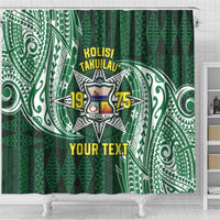 Personalised Tonga Takuilau College Shower Curtain Since 1975 Special Kupesi Pattern