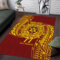 Personalised Tonga High School 77th Anniversary Area Rug Special Kupesi Pattern