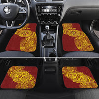 Personalised Tonga High School 77th Anniversary Car Mats Special Kupesi Pattern LT9 Set 4pcs Gold - Polynesian Pride