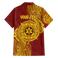 Personalised Tonga High School 77th Anniversary Family Matching Long Sleeve Bodycon Dress and Hawaiian Shirt Special Kupesi Pattern