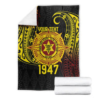 Personalised Tonga High School Blanket Since 1947 Special Kupesi Pattern