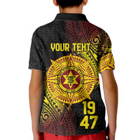 Personalised Tonga High School Kid Polo Shirt Since 1947 Special Kupesi Pattern