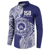 Personalised Tonga Tupou College Tolo 158th Anniversary Button Sweatshirt Special Kupesi Pattern