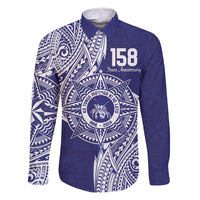 Personalised Tonga Tupou College Tolo 158th Anniversary Family Matching Off Shoulder Maxi Dress and Hawaiian Shirt Special Kupesi Pattern
