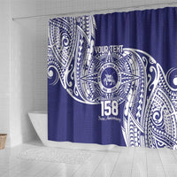 Personalised Tonga Tupou College Tolo 158th Anniversary Shower Curtain Special Kupesi Pattern LT9