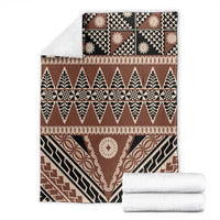 Vintage Bula Fiji Blanket Brown Tapa Masi Motif LT9 - Polynesian Pride