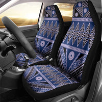 Vintage Bula Fiji Car Seat Cover Prussian Blue Tapa Masi Motif