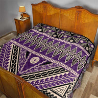 Vintage Bula Fiji Quilt Purple Tapa Masi Motif