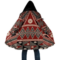 Vintage Bula Fiji Cloak Red Tapa Masi Motif - Polynesian Pride