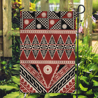 Vintage Bula Fiji Garden Flag Red Tapa Masi Motif