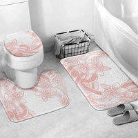 Polynesian Tribal Plumeria Lotu Tamaiti Bathroom Set Pastel Blush - Polynesian Pride