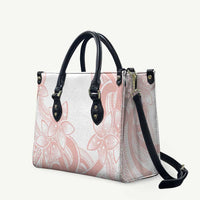 Polynesian Tribal Plumeria Lotu Tamaiti Leather Bag Pastel Blush - Polynesian Pride