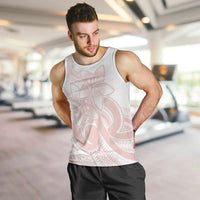 Polynesian Tribal Plumeria Lotu Tamaiti Men Tank Top Pastel Blush - Polynesian Pride