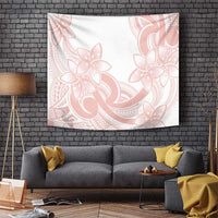 Polynesian Tribal Plumeria Lotu Tamaiti Tapestry Pastel Blush - Polynesian Pride