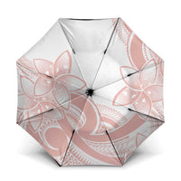 Polynesian Tribal Plumeria Lotu Tamaiti Umbrella Pastel Blush - Polynesian Pride