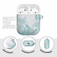 Polynesian Tribal Plumeria Lotu Tamaiti AirPods Case Pastel Cyan LT9 - Polynesian Pride