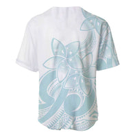 Polynesian Tribal Plumeria Lotu Tamaiti Baseball Jersey Pastel Cyan LT9 - Polynesian Pride