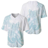 Polynesian Tribal Plumeria Lotu Tamaiti Baseball Jersey Pastel Cyan LT9 - Polynesian Pride