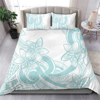 Polynesian Tribal Plumeria Lotu Tamaiti Bedding Set Pastel Cyan - Polynesian Pride