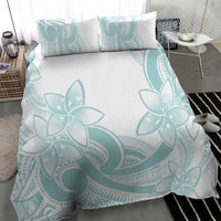 Polynesian Tribal Plumeria Lotu Tamaiti Bedding Set Pastel Cyan - Polynesian Pride