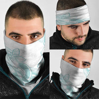 Polynesian Tribal Plumeria Lotu Tamaiti Neck Gaiter Pastel Cyan LT9 - Polynesian Pride