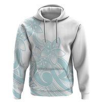 Polynesian Tribal Plumeria Lotu Tamaiti Zip Hoodie Pastel Cyan - Polynesian Pride