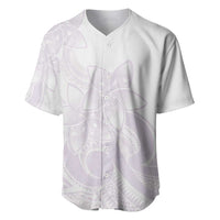 Polynesian Tribal Plumeria Lotu Tamaiti Baseball Jersey Pastel Mauve - Polynesian Pride