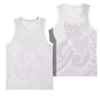 Polynesian Tribal Plumeria Lotu Tamaiti Basketball Jersey Pastel Mauve LT9 - Polynesian Pride