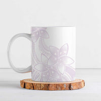 Polynesian Tribal Plumeria Lotu Tamaiti Ceramic Mug Pastel Mauve - Polynesian Pride