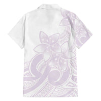 Polynesian Tribal Plumeria Lotu Tamaiti Family Matching Off The Shoulder Long Sleeve Dress and Hawaiian Shirt Pastel Mauve - Polynesian Pride