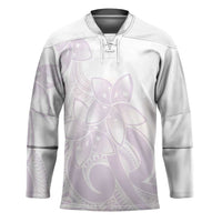 Polynesian Tribal Plumeria Lotu Tamaiti Hockey Jersey Pastel Mauve LT9 Unisex Mauve - Polynesian Pride