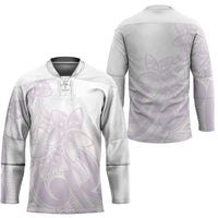 Polynesian Tribal Plumeria Lotu Tamaiti Hockey Jersey Pastel Mauve LT9 - Polynesian Pride
