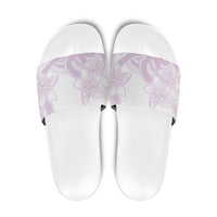Polynesian Tribal Plumeria Lotu Tamaiti Slide Sandals Pastel Mauve LT9 Mauve - Polynesian Pride