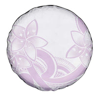 Polynesian Tribal Plumeria Lotu Tamaiti Spare Tire Cover Pastel Mauve - Polynesian Pride