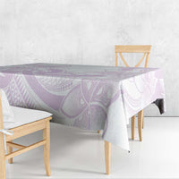 Polynesian Tribal Plumeria Lotu Tamaiti Tablecloth Pastel Mauve - Polynesian Pride