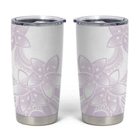 Polynesian Tribal Plumeria Lotu Tamaiti Tumbler Cup Pastel Mauve - Polynesian Pride